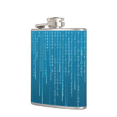 Matrix patroon in blauw heupfles (Links)