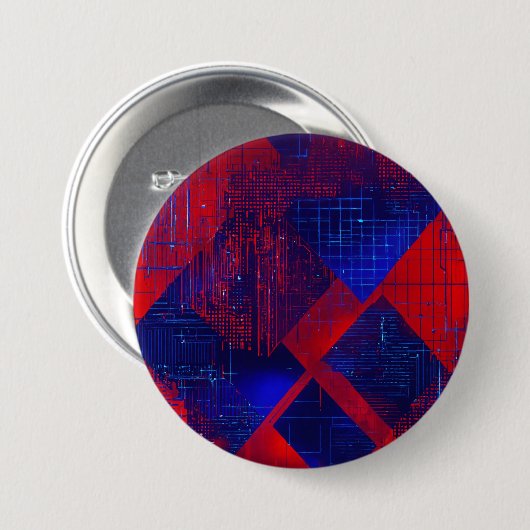 Matrix thema grote ronde ronde button 7,6 cm (Voorkant /achterkant)