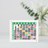 matrix van 12x12 briefkaart (Staand voorkant)