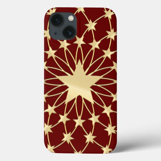 Matrix van gouden sterren die cirkels uitbreiden Case-Mate iPhone case (Achterkant)