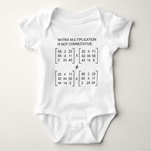 Matrix-vermenigvuldigingsfactor baby romper (Voorkant)