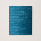 Matrixpatroon in Blauw uitdagend Legpuzzel (Verticaal)