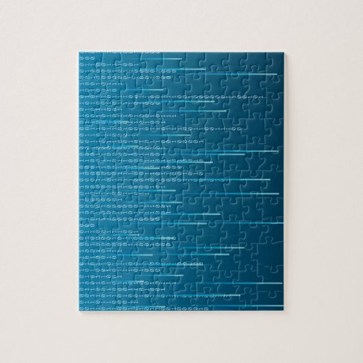 Matrixpatroon in Blauw uitdagend Legpuzzel (Verticaal)