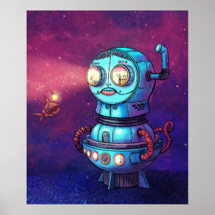 Matroesjka Onderzeeboot Robot Poster