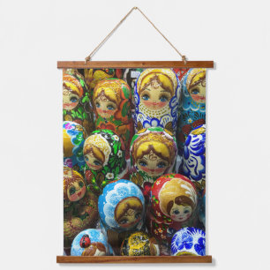 Matroesjka-poppen Souvenir Kraampje Reis Foto Hangend Wandkleed
