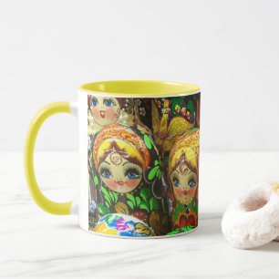 Matroesjka-poppen Souvenir Kraampje Reis Foto Mok