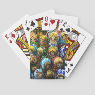Matroesjka Poppen Souvenir Kraampje Reis Foto Pokerkaarten