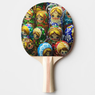 Matroesjka-poppen Souvenir Kraampje Reis Foto Tafeltennisbatje