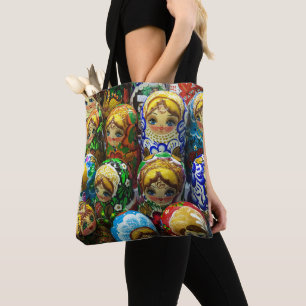 Matroesjka-poppen Souvenir Kraampje Reis Foto Tote Bag