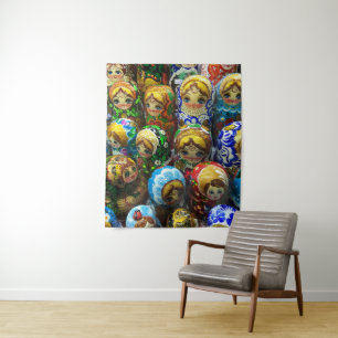 Matroesjka-poppen-souvenirkraam Reis Foto Wandkleed