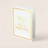 Matron of Edelachtbare Dank u Gold Foil Kaart (Voorkant)