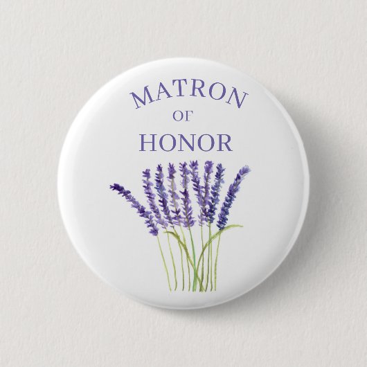 Matron of eres Lavender Herb waterverf Ronde Button 5,7 Cm (Voorkant)