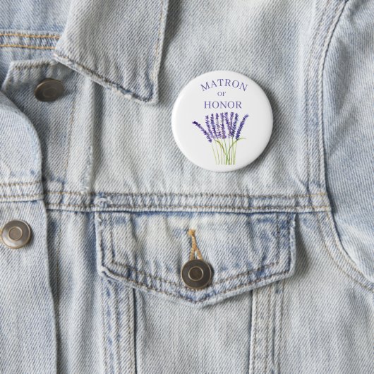 Matron of eres Lavender Herb waterverf Ronde Button 5,7 Cm (In situ)