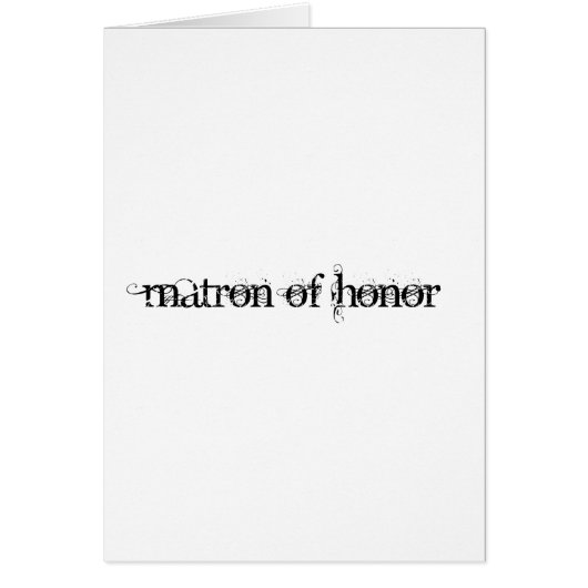 Matron of Honor (Voorkant)
