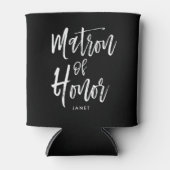 Matron of Honor | Aangepaste bruiloft in Script-st Blikjeskoeler (Voorkant)