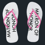 Matron of Honor Bride Wedding Teenslippers<br><div class="desc">Dit zijn aangepaste teenslippers die je op je trouwdag kunt draag als je die geweldige pedicure krijgt.</div>