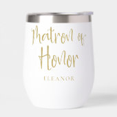 Matron of Honor Cadeaunaam Goud & Zwart (Links)