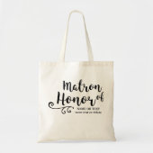 Matron of Honor Canvas tas - Chic Swirl Modern Scr (Voorkant)
