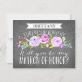 Matron of Honor Card | Bridesmaid Kaart (Voorkant)