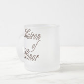 Matron of Honor Classy Browns Matglas Koffiemok (Voorkant links)