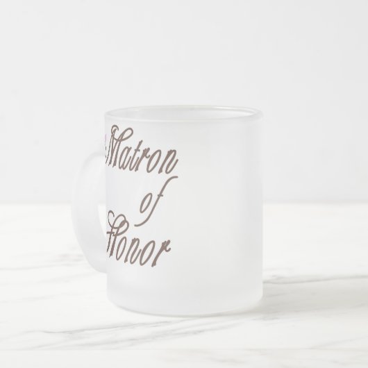 Matron of Honor Classy Browns Matglas Koffiemok (Voorkant links)