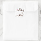 Matron of Honor Classy Browns Ronde Sticker (Tas)