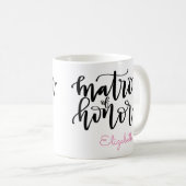 Matron of Honor Coffee Mok - Persoonlijke naam (Voorkant rechts)