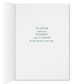 Matron of Honor Custom Name Dandelion Invitation o (Binnen (Rechts))