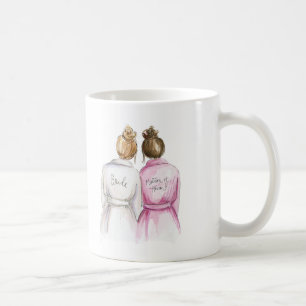 Matron of Honor? Dark Blonde Bun Bride Br Bun Maid Koffiemok