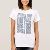 Matron of Honor Dusty Blue Matching Bridal Party T-shirt (Voorkant)
