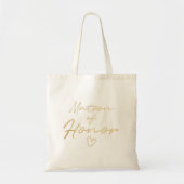 Matron of Honor - Gold faux foil canvas tas (Voorkant)
