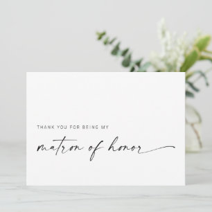 Matron of Honor - Hartelijk dank   Modern minimali