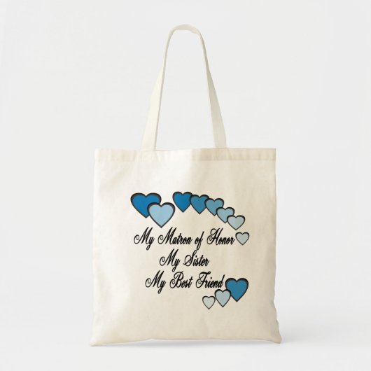 Matron of Honor Hearts Tote Bag (Voorkant)