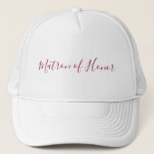 Matron of Honor Kalligrafie Trucker Pet (Voorkant)