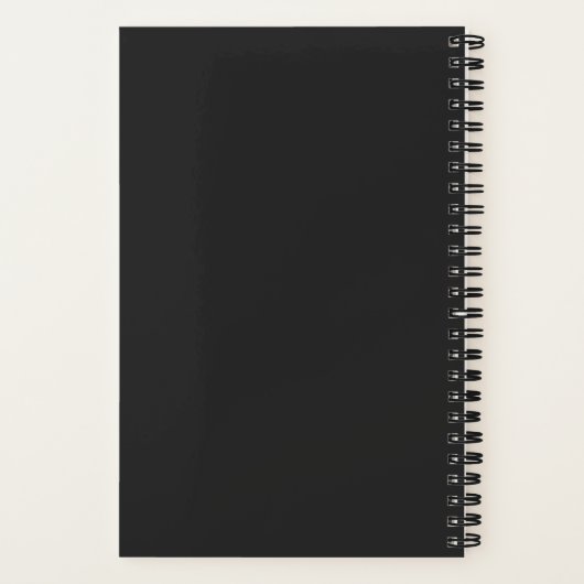 Matron of Honor Minimalist Personalized Black Notitieboek (Achterkant)
