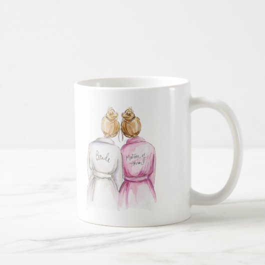 Matron of Honor? Mok Blonde Bride Dark Blonde Maid (Rechts)