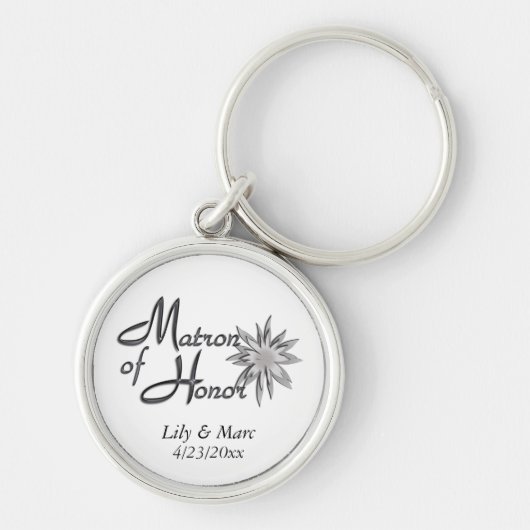 Matron of Honor Personalized Sleutelhanger (Voorkant)