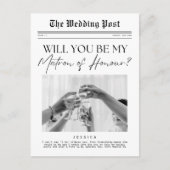 Matron of Honor Proposal, Britse krant op maat Briefkaart (Voorkant)