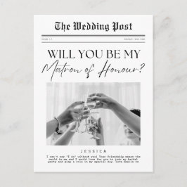 Matron of Honor Proposal, Britse krant op maat Briefkaart