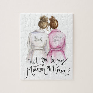 Matron of Honor? Puzzle Br Bun Bride Auburn Bun MH Legpuzzel