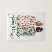 Matron of Honor? Puzzle Dk Bl Bun Bride Dk Br Bun Legpuzzel (Horizontaal)