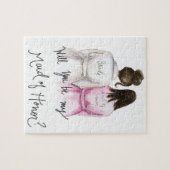 Matron of Honor? Puzzle Dk Br Bun Bride Dk Br Maid Legpuzzel (Horizontaal)