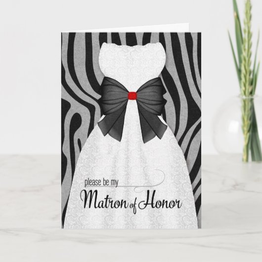 Matron of Honor Request in Animal Print (Voorkant)