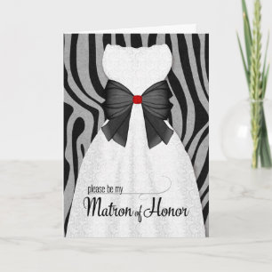 Matron of Honor Request in Animal Print