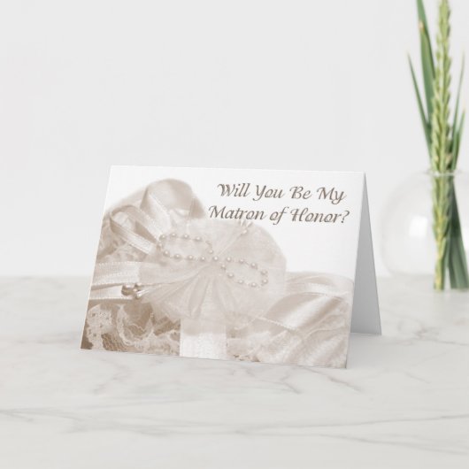 Matron of Honor Request Sepia Lace (Voorkant)