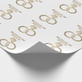 Matron of Honor Romantische gouden ringen bruiloft Cadeaupapier (Hoek)