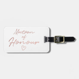 Matron of Honor - Roos Gold faux folie Bagagelabel