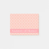 Matron of Honor roze en wit Post-it® Notes (Voorkant)