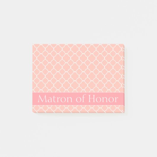 Matron of Honor roze en wit Post-it® Notes (Voorkant)