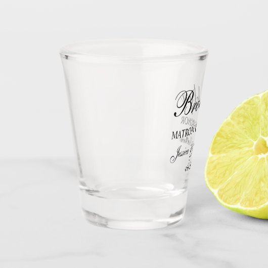 Matron of Honor Script Gepersonaliseerd Shot Glas (Links)